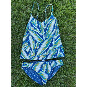NWOT PrAna Women's Jess Reversible Tankini Set in Tropic Panama | Size Medium